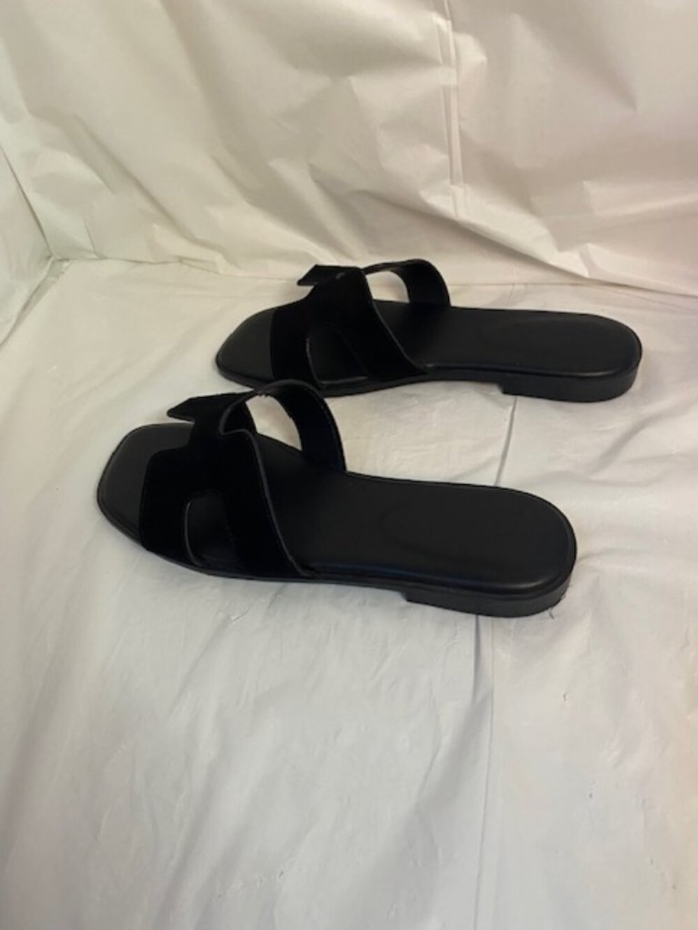 Project Cloud Women's Slip-On Jannel Flat Sandal Black Suede, Women's Size 7.5 - Picture 4 of 8